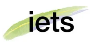 Logotype with four letters and a green decorative background.